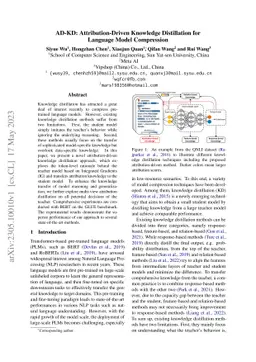 AD-KD: Attribution-Driven Knowledge Distillation for Language Model
  Compression