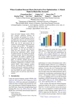 When Gradient Descent Meets Derivative-Free Optimization: A Match Made
  in Black-Box Scenario