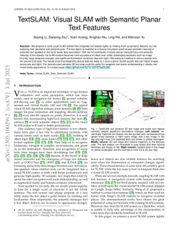 TextSLAM: Visual SLAM with Semantic Planar Text Features