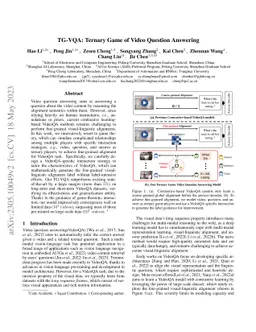 TG-VQA: Ternary Game of Video Question Answering