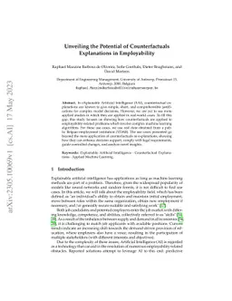Unveiling the Potential of Counterfactuals Explanations in Employability