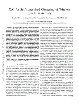 XAI for Self-supervised Clustering of Wireless Spectrum Activity