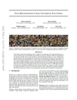 Face Recognition Using Synthetic Face Data