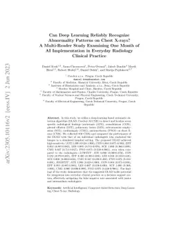 Can Deep Learning Reliably Recognize Abnormality Patterns on Chest
  X-rays? A Multi-Reader Study Examining One Month of AI Implementation in
  Everyday Radiology Clinical Practice