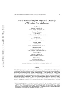 Neuro-Symbolic AI for Compliance Checking of Electrical Control Panels