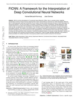 FICNN: A Framework for the Interpretation of Deep Convolutional Neural
  Networks