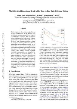 Multi-Grained Knowledge Retrieval for End-to-End Task-Oriented Dialog