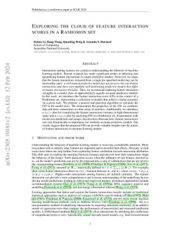 Exploring the cloud of feature interaction scores in a Rashomon set