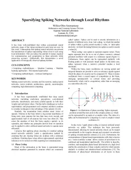Sparsifying Spiking Networks through Local Rhythms