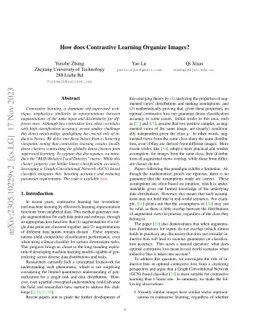 How does Contrastive Learning Organize Images?