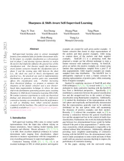 Sharpness & Shift-Aware Self-Supervised Learning