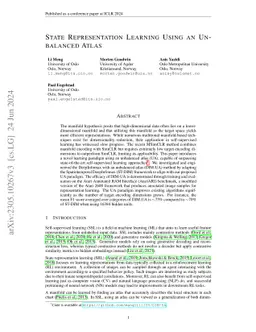 State Representation Learning Using an Unbalanced Atlas