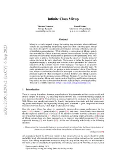 Infinite Class Mixup