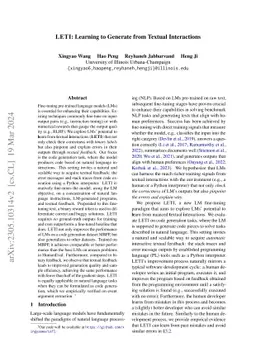 LeTI: Learning to Generate from Textual Interactions