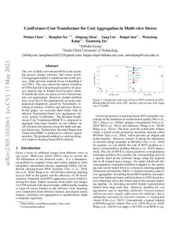 CostFormer:Cost Transformer for Cost Aggregation in Multi-view Stereo