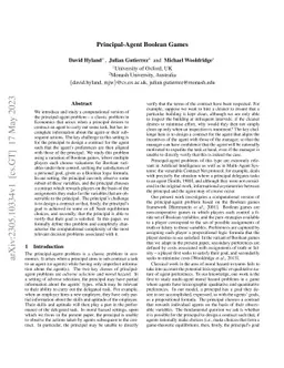 Principal-Agent Boolean Games