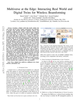 Multiverse at the Edge: Interacting Real World and Digital Twins for
  Wireless Beamforming