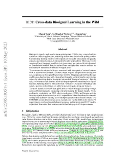 BIOT: Cross-data Biosignal Learning in the Wild