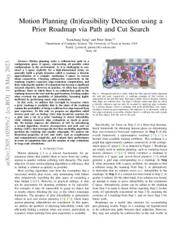 Motion Planning (In)feasibility Detection using a Prior Roadmap via Path
  and Cut Search