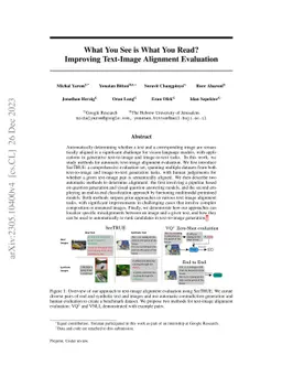 What You See is What You Read? Improving Text-Image Alignment Evaluation