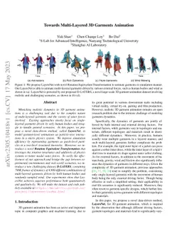 Towards Multi-Layered 3D Garments Animation