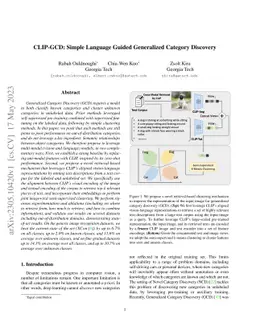 CLIP-GCD: Simple Language Guided Generalized Category Discovery