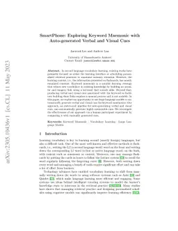 SmartPhone: Exploring Keyword Mnemonic with Auto-generated Verbal and
  Visual Cues