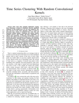 Time Series Clustering With Random Convolutional Kernels