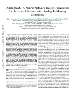 AnalogNAS: A Neural Network Design Framework for Accurate Inference with
  Analog In-Memory Computing