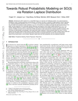 Towards Robust Probabilistic Modeling on SO(3) via Rotation Laplace Distribution