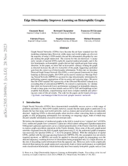 Edge Directionality Improves Learning on Heterophilic Graphs