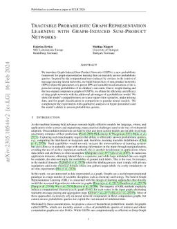 Tractable Probabilistic Graph Representation Learning with Graph-Induced
  Sum-Product Networks