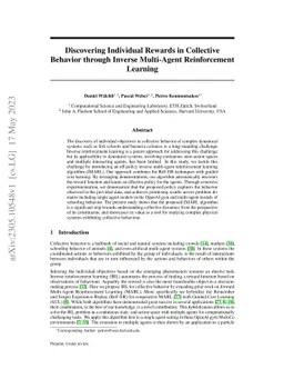 Discovering Individual Rewards in Collective Behavior through Inverse
  Multi-Agent Reinforcement Learning