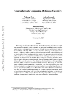 Counterfactually Comparing Abstaining Classifiers