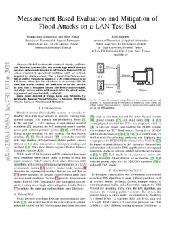 Measurement Based Evaluation and Mitigation of Flood Attacks on a LAN
  Test-Bed