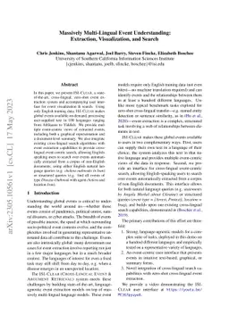 Massively Multi-Lingual Event Understanding: Extraction, Visualization,
  and Search