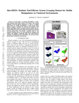Sim-MEES: Modular End-Effector System Grasping Dataset for Mobile
  Manipulators in Cluttered Environments
