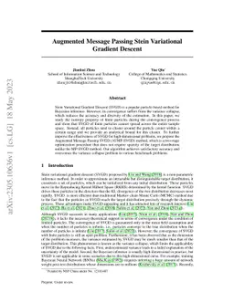 Augmented Message Passing Stein Variational Gradient Descent