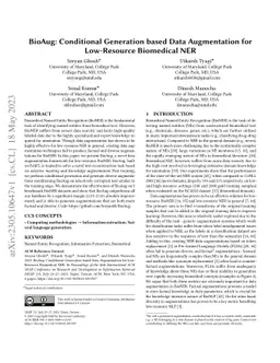 BioAug: Conditional Generation based Data Augmentation for Low-Resource
  Biomedical NER