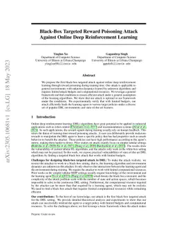 Black-Box Targeted Reward Poisoning Attack Against Online Deep
  Reinforcement Learning