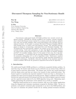 Discounted Thompson Sampling for Non-Stationary Bandit Problems