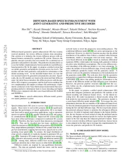 Diffusion-Based Speech Enhancement with Joint Generative and Predictive
  Decoders