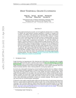 Deep Temporal Graph Clustering