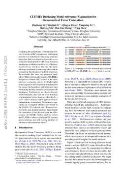 CLEME: Debiasing Multi-reference Evaluation for Grammatical Error
  Correction