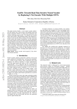FastFit: Towards Real-Time Iterative Neural Vocoder by Replacing U-Net
  Encoder With Multiple STFTs