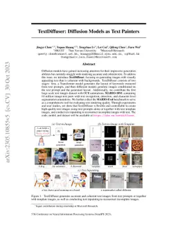 TextDiffuser: Diffusion Models as Text Painters