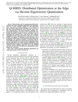 Q-SHED: Distributed Optimization at the Edge via Hessian Eigenvectors
  Quantization