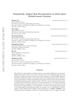 Semantically Aligned Task Decomposition in Multi-Agent Reinforcement
  Learning