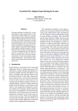 EventNet-ITA: Italian Frame Parsing for Events