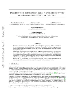 Prevention is better than cure: a case study of the abnormalities
  detection in the chest